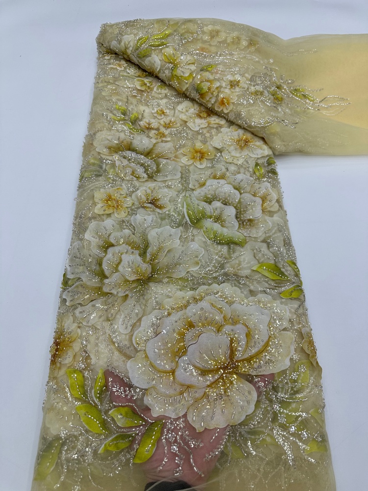 Glitter Tablecloth - ผ้าลูกไม้ฝรั่งเศสปักลูกปัดคุณภาพสูง ผ้าทูลล์ตาข่ายแบบแอฟริกันไนจีเรียสำหรับชุดเจ้าบ่าว ประดับเลื่อมสำหรับชุดแต่งงาน