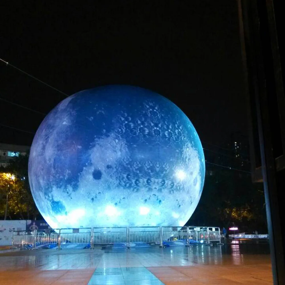 Led Balloon Light - Giant Inflatable Blue Moon Ball พร้อมไฟ