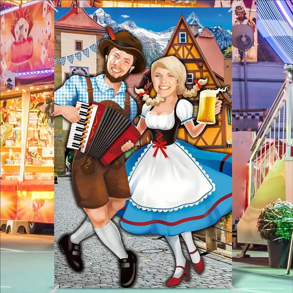 Photo Booth Frame - 1 PC 1.8x0.9 M ไวนิล Oktoberfest