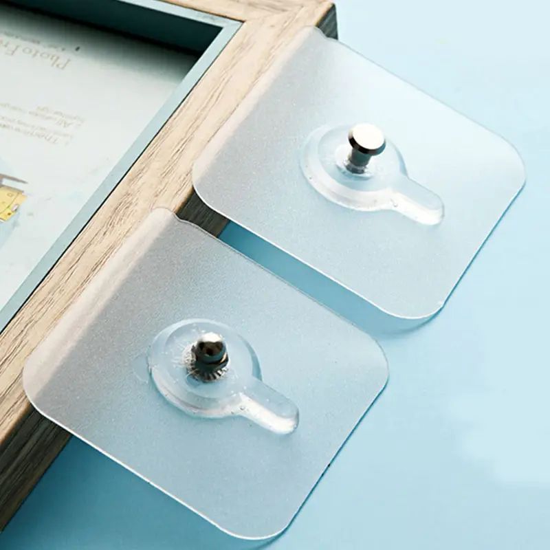 Photo Booth Frame - 10ชิ้นกาวในตัวใสติดผนังเล็บรูปภาพเฟสภาพจิตรกรรมฝาผนังกรอบกาวติดเล็บแบบแขวนสกรูอเนกประสงค์