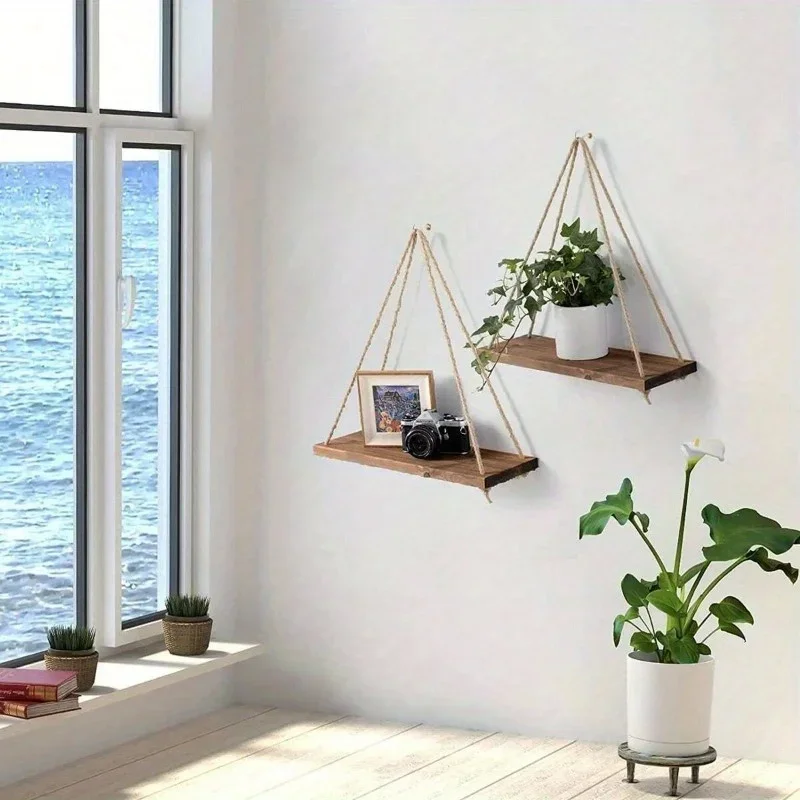 1PC ไม้ Swing แขวนเชือกกัญชาชั - Flower Wall Panel บทวิจารณ์และราคา