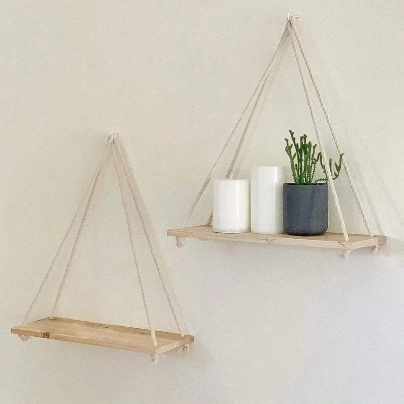 1PC ไม้ Swing แขวนเชือกกัญชาชั - Flower Wall Panel บทวิจารณ์และราคา