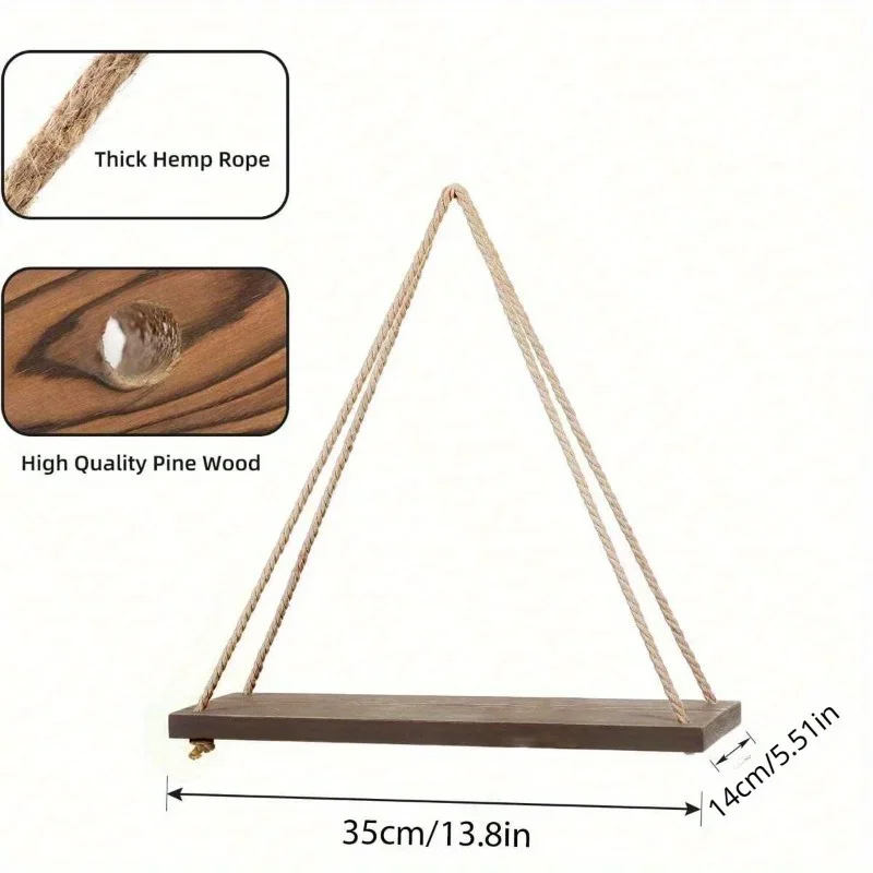 1PC ไม้ Swing แขวนเชือกกัญชาชั - Flower Wall Panel บทวิจารณ์และราคา