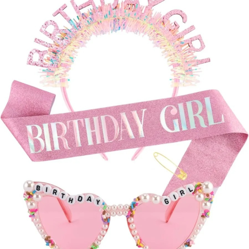 สายคาดผมวันเกิดสำหรับสาวน้อย ท - Birthday Sash Glitter บทวิจารณ์และราคา