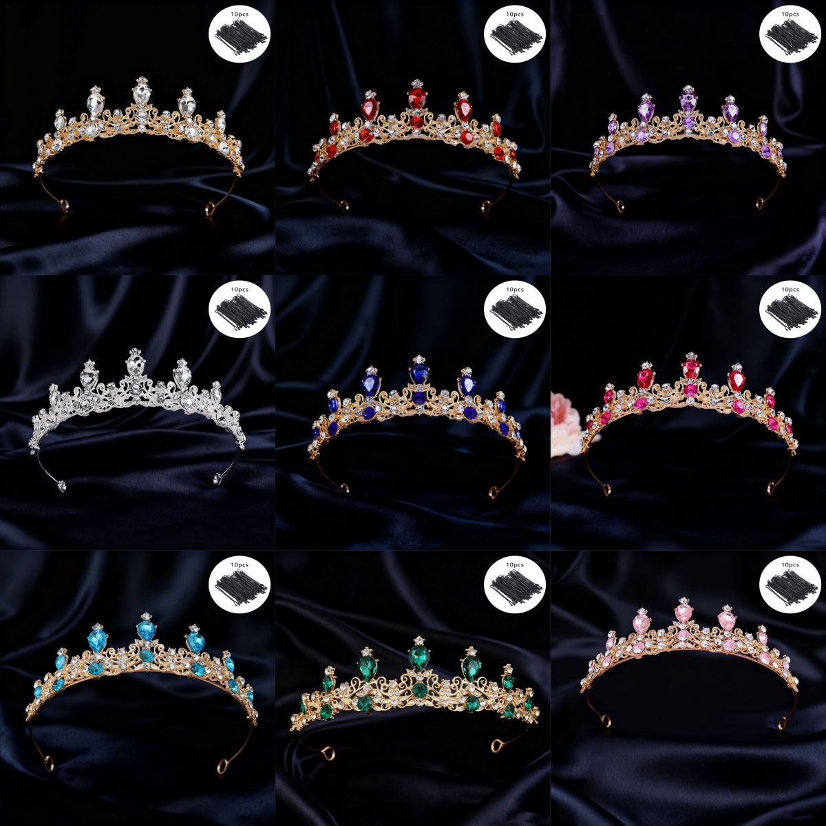 มงกุฎเจ้าสาวแบบวินเทจประดับเพช - Event & Party Supply Photos บทวิจารณ์และราคา