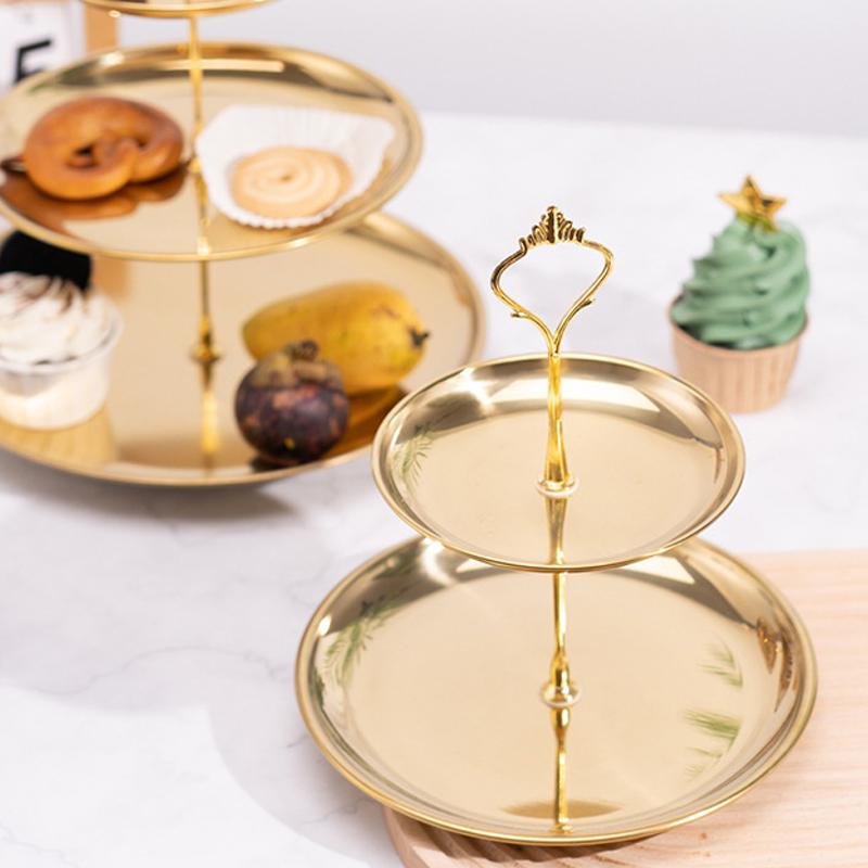 แท่นวางเค้ก 2/3 ชั้น สีทองเงิน - Cupcake Stand Tier บทวิจารณ์และราคา