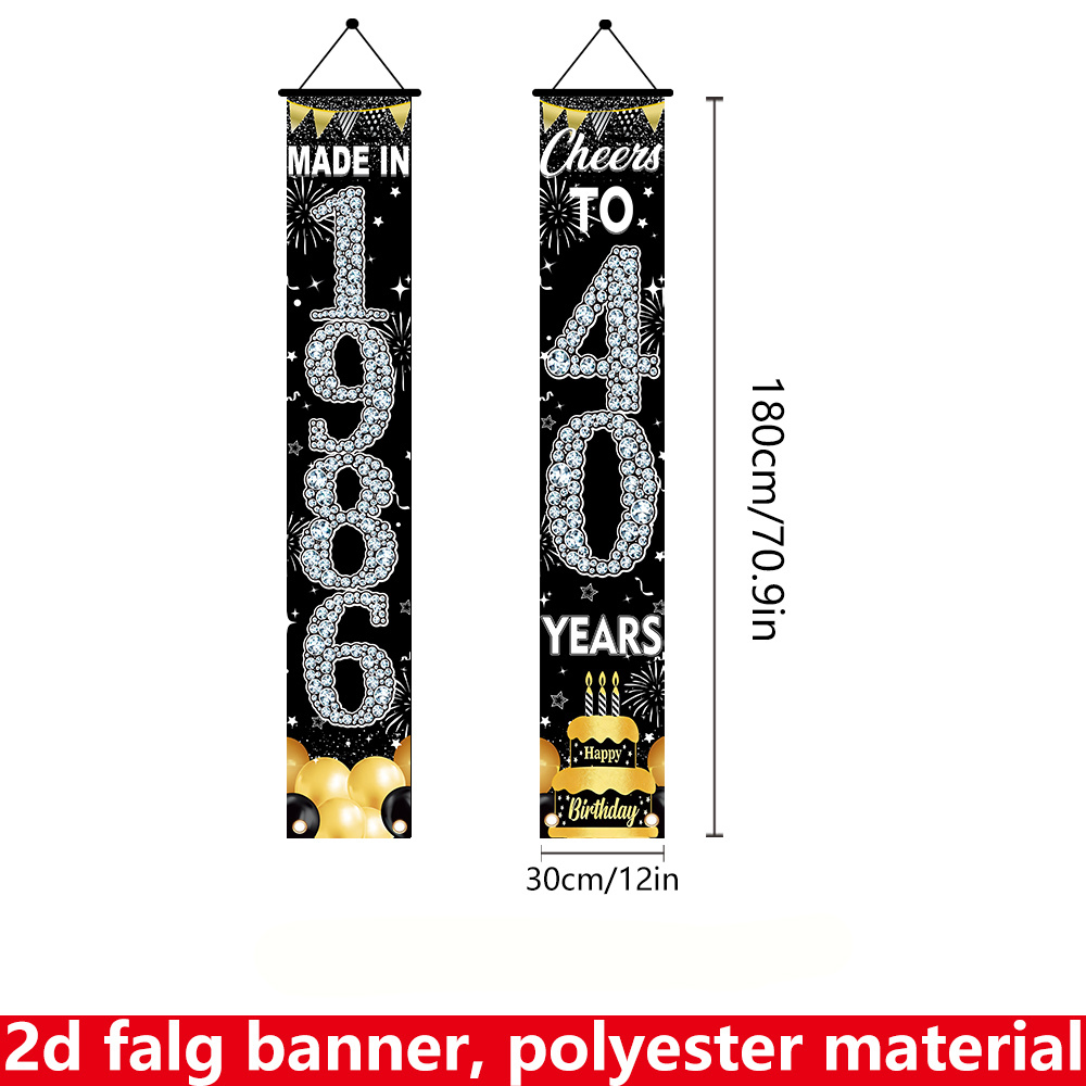 2 ชิ้น 2D แบนเนอร์วันเกิดครบรอ - Party Banner Gold บทวิจารณ์และราคา