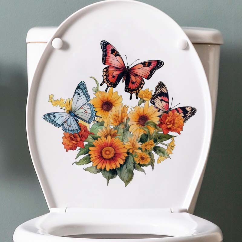 สติกเกอร์ติดผนังสีน้ำดอกไม้สไต - Flower Wall Panel บทวิจารณ์และราคา