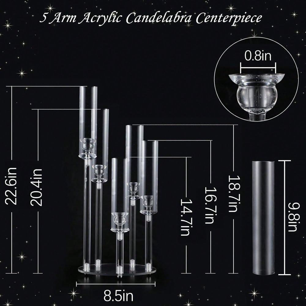 เชิงเทียนอะคริลิก 5 แขนสำหรับต - Centerpiece Stick บทวิจารณ์และราคา