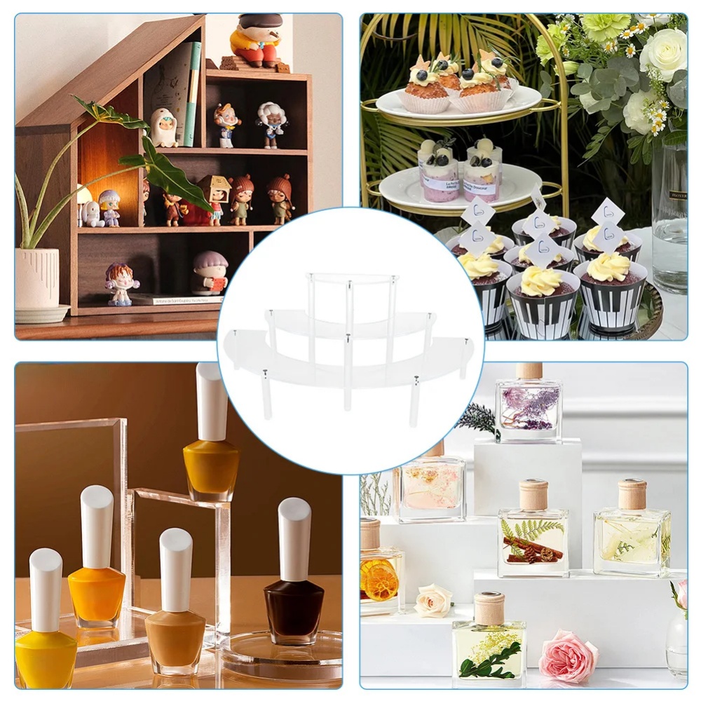 แท่นโชว์อะคริลิค 1/2 ชิ้น 3 ชั - Cupcake Stand Tier บทวิจารณ์และราคา