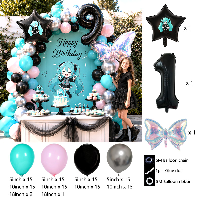 ชุดตกแต่งซุ้มลูกโป่งธีมมิกุ, ล - Balloon Arch Kit บทวิจารณ์และราคา