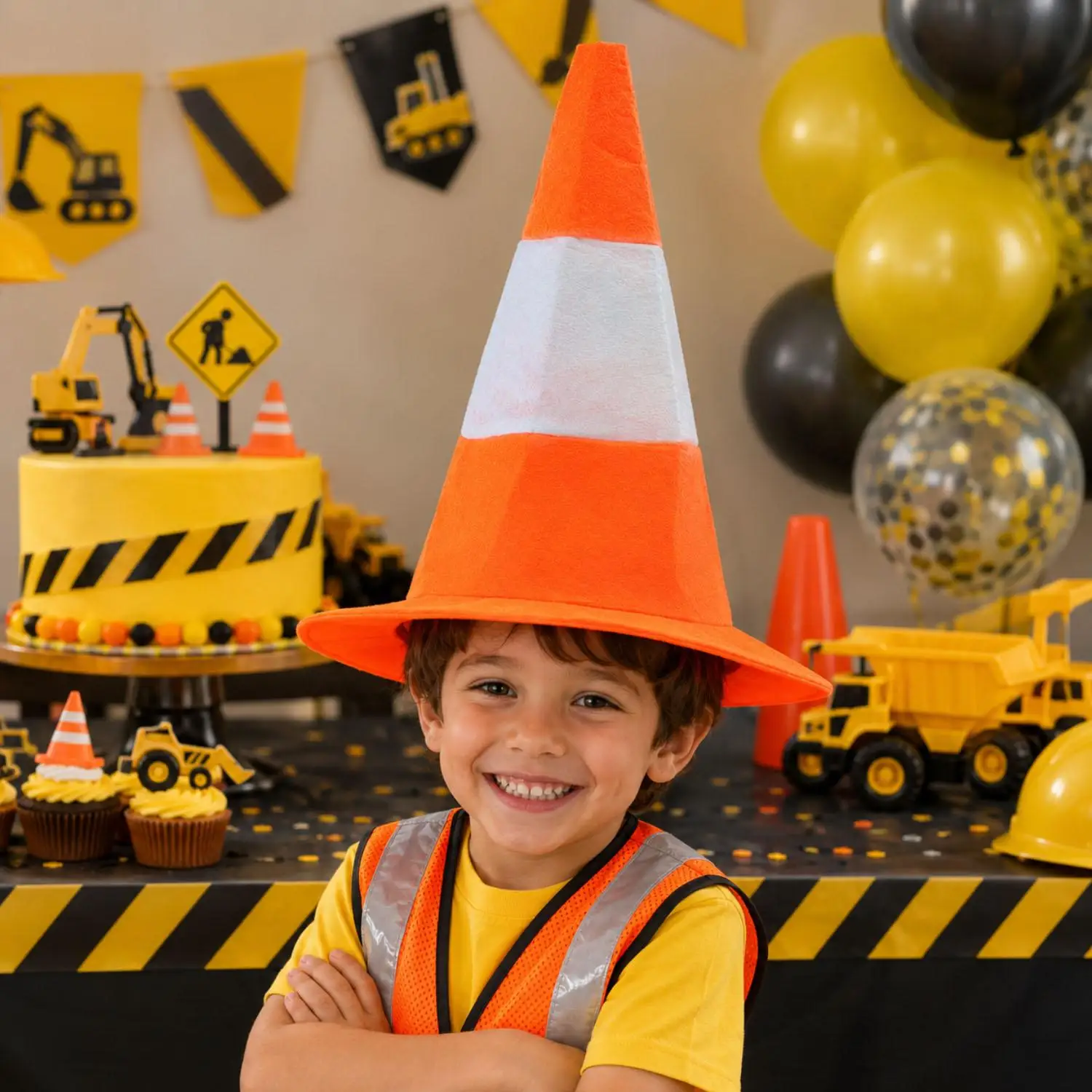 1/3/5 ชิ้น หมวกทรงกรวยจราจรแบบ - Party Hat Cone บทวิจารณ์และราคา