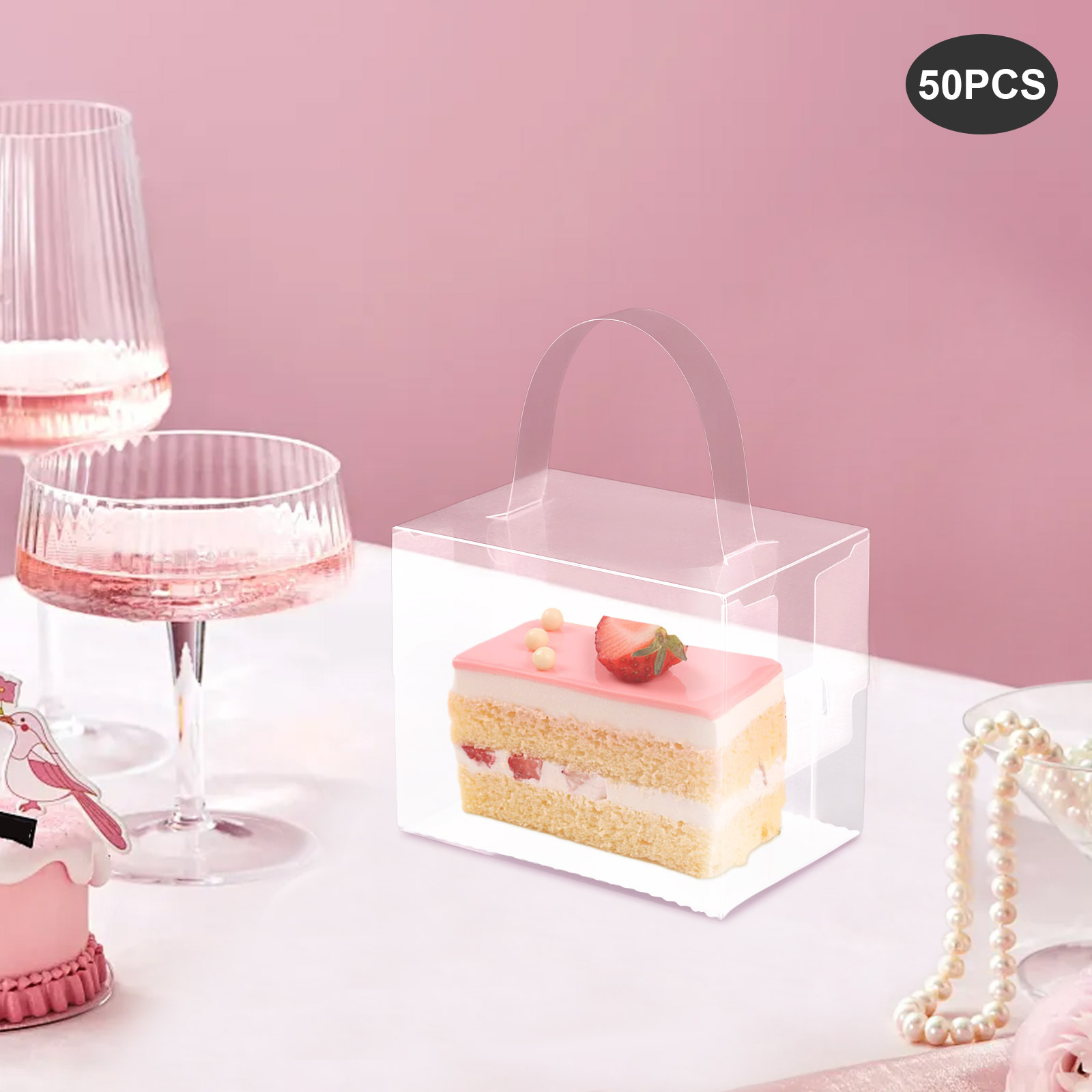 ชุดกล่องเค้กใส 50 ชิ้น, กล่องพ - Event Party Box บทวิจารณ์และราคา