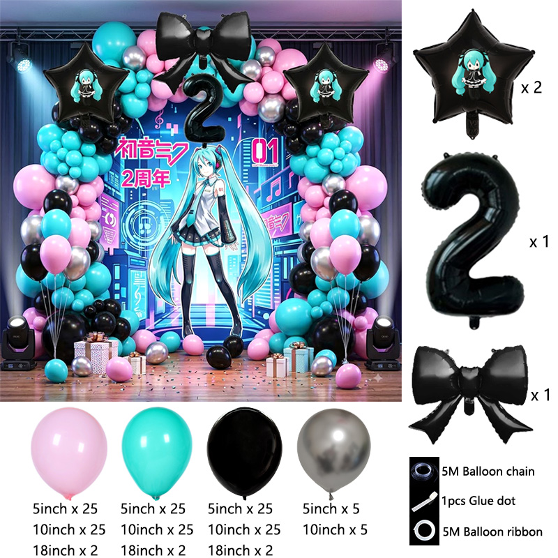 ชุดตกแต่งซุ้มลูกโป่งฮัตสึเนะ ม - Balloon Arch Kit บทวิจารณ์และราคา