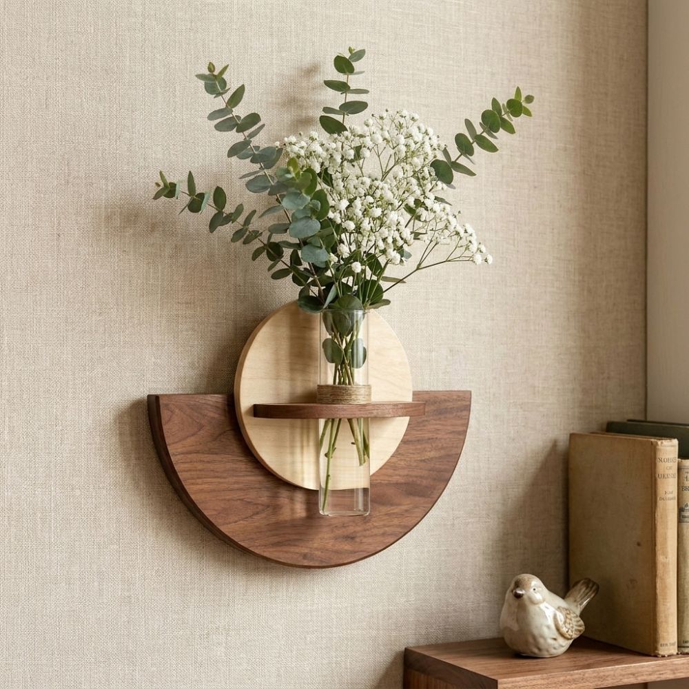 ชั้นวางดอกไม้ติดผนังไม้รูปวงรี - Flower Wall Panel บทวิจารณ์และราคา