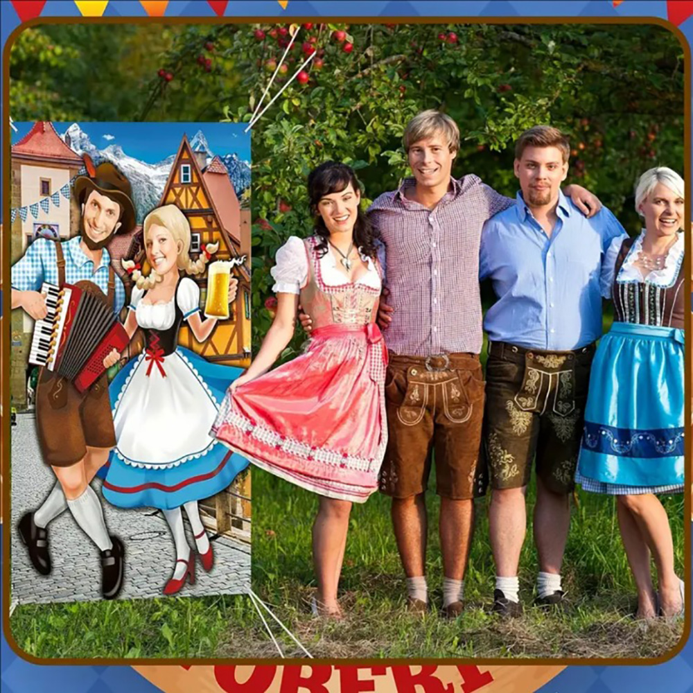1 PC 1.8x0.9 M ไวนิล Oktoberfe - Photo Booth Frame บทวิจารณ์และราคา